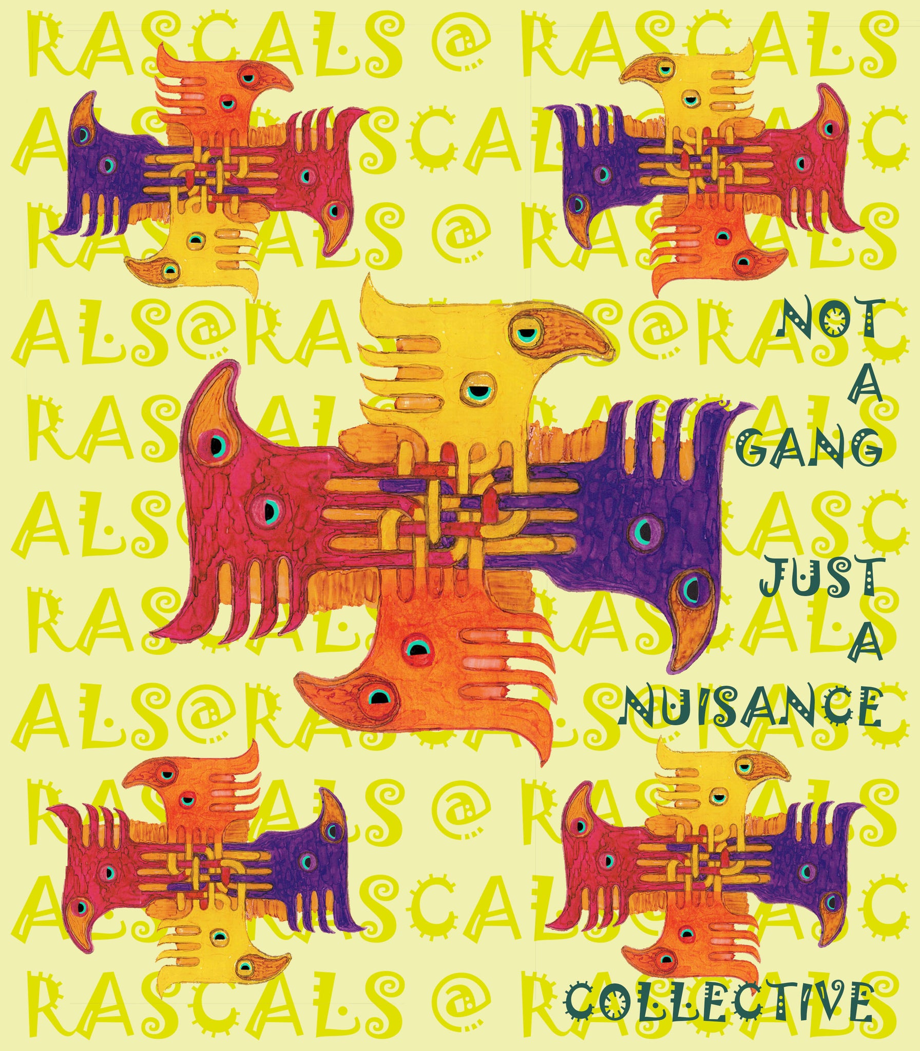 RASCALS TEXTILES - TOLTEC TOTEMS - T SHIRT