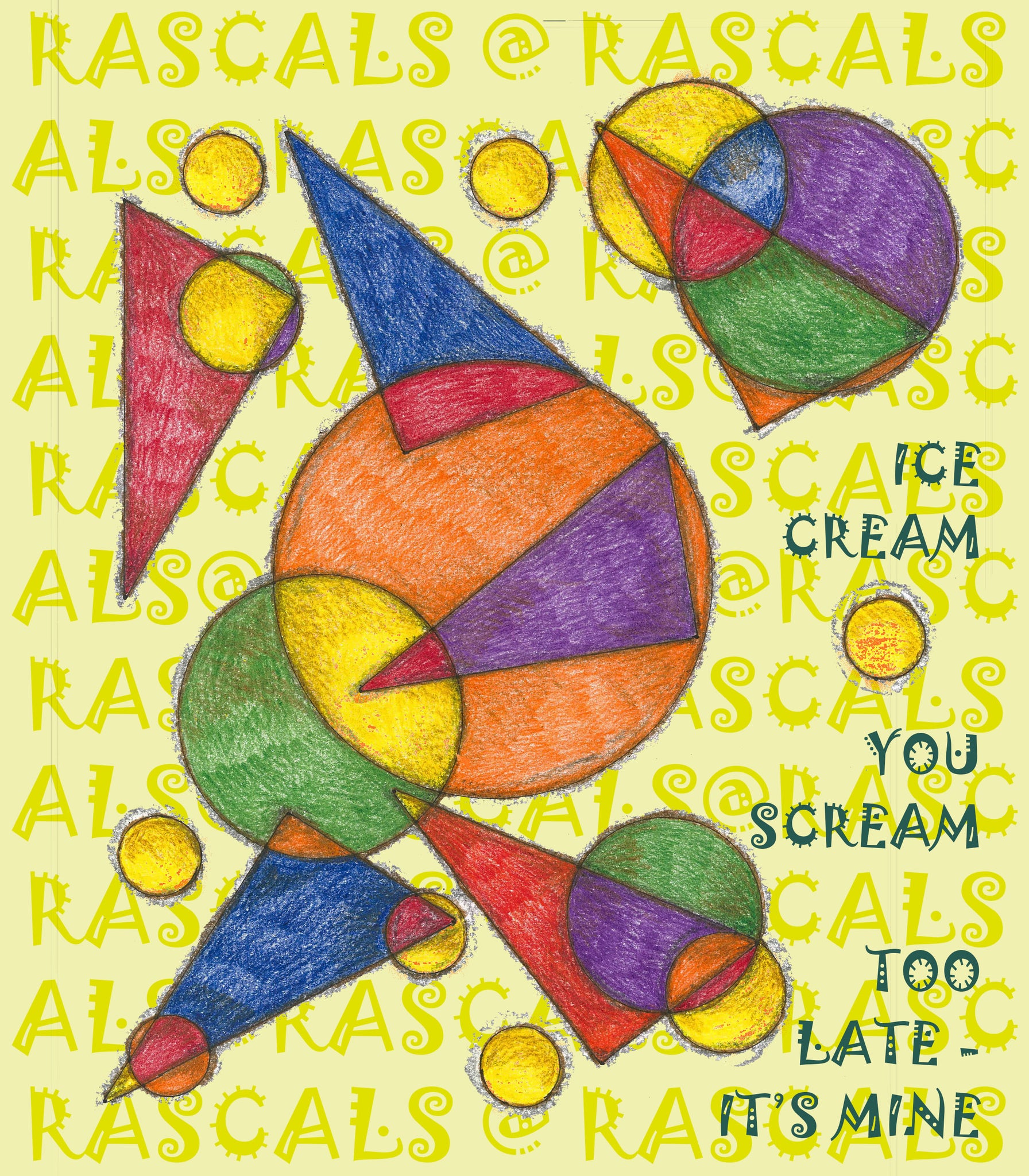 RASCALS TEXTILES - COSMIC ICECREAM -T SHIRT