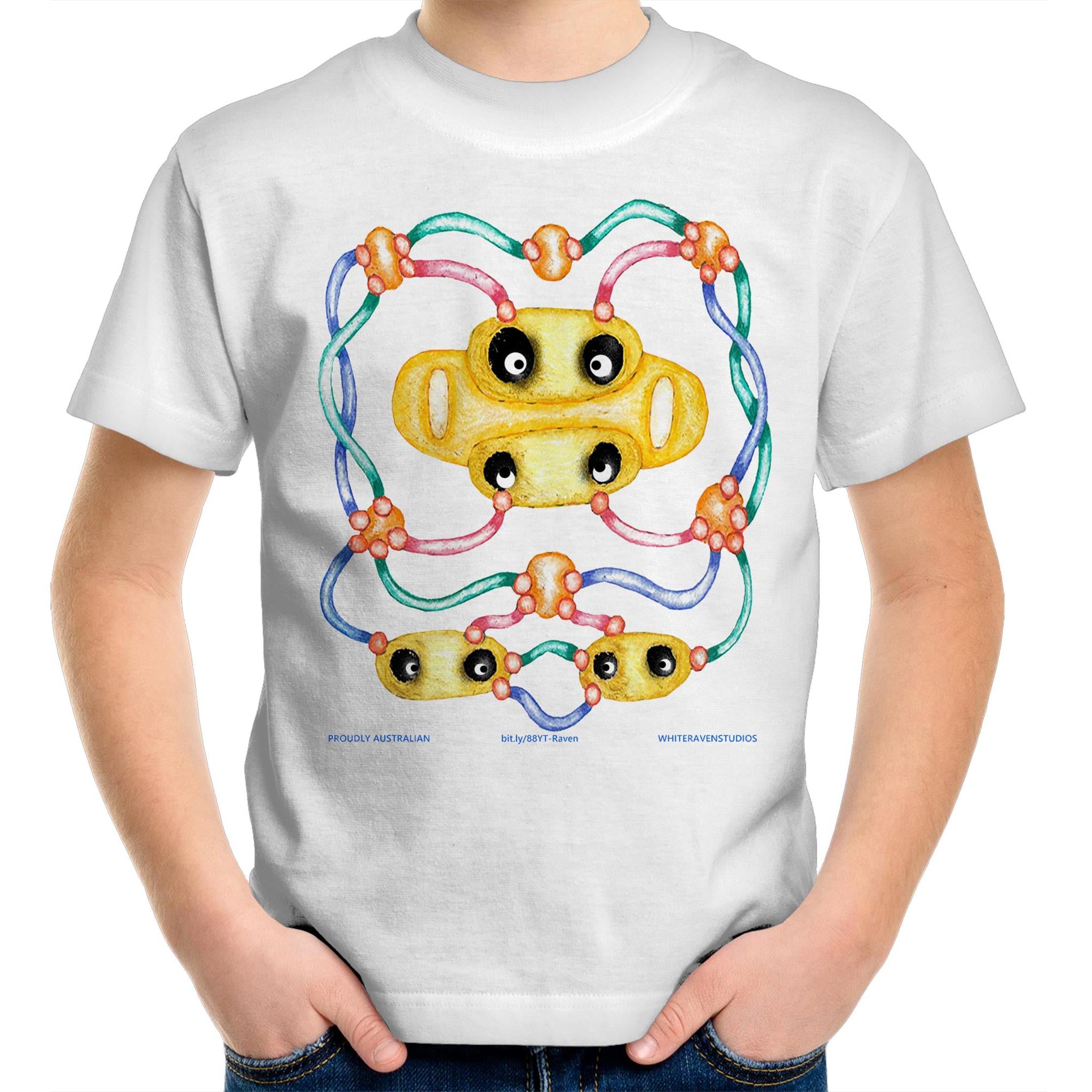AWKWARD ALIEN Kids Youth Crew T-Shirt