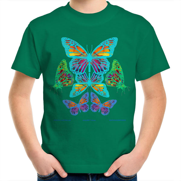 BUTTERFLY BUNCH - Kids Youth Crew T-Shirt-