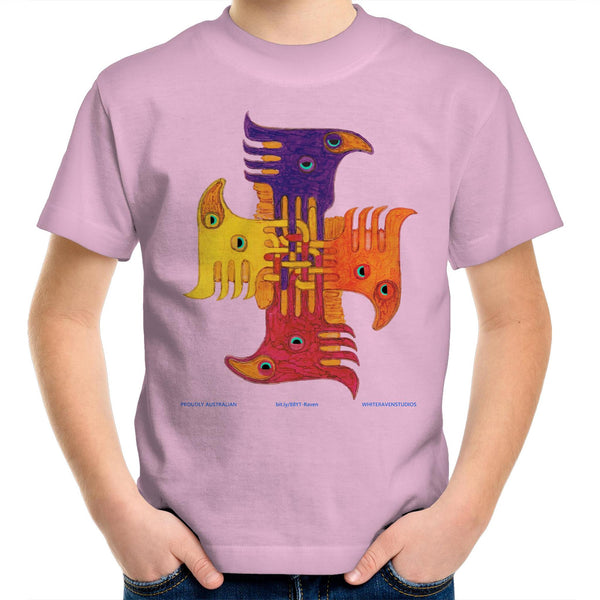 TOLTEC TOTEMS- Kids  Crew T-Shirt