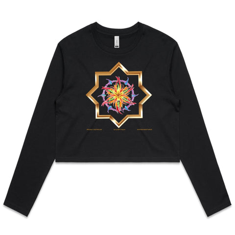 VORTEX Mandala - Women's Long Sleeve Crop Tee