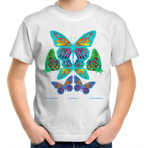 BUTTERFLY BUNCH - Kids Youth Crew T-Shirt-