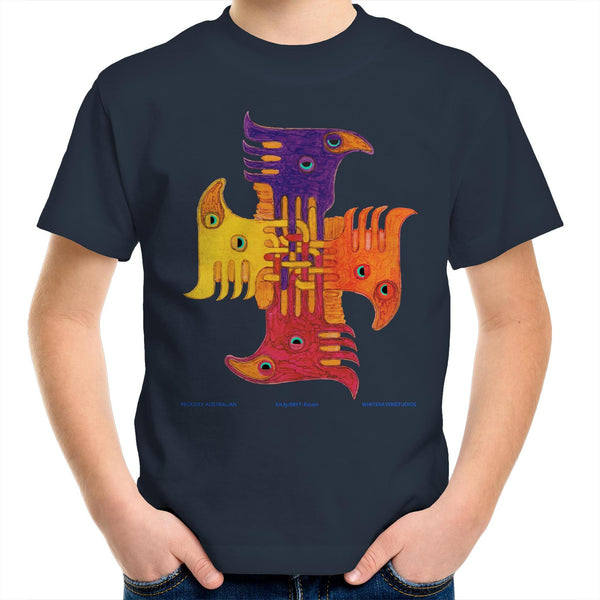 TOLTEC TOTEMS- Kids  Crew T-Shirt