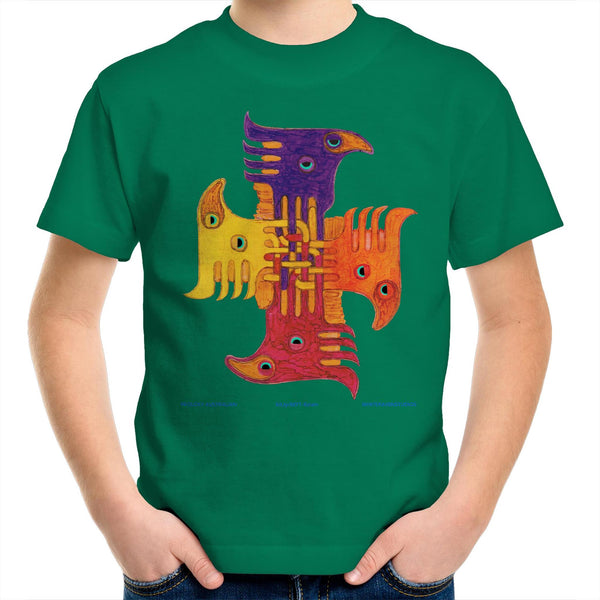 TOLTEC TOTEMS- Kids  Crew T-Shirt