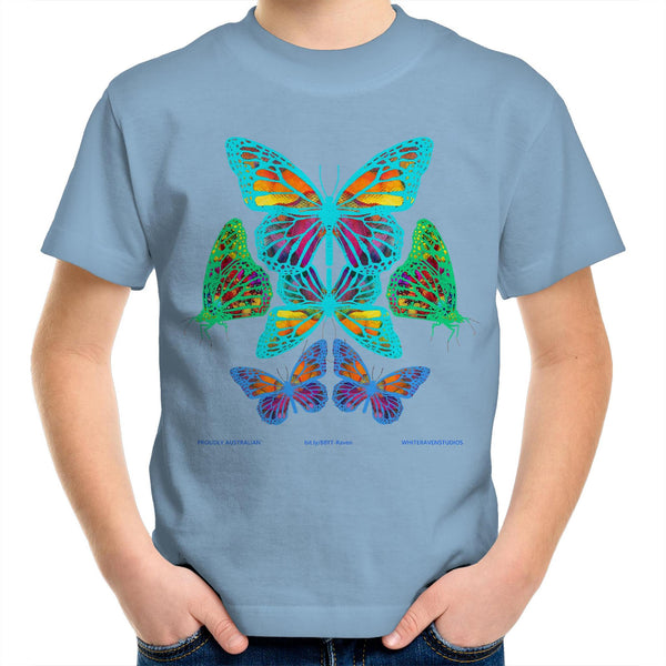 BUTTERFLY BUNCH - Kids Youth Crew T-Shirt-