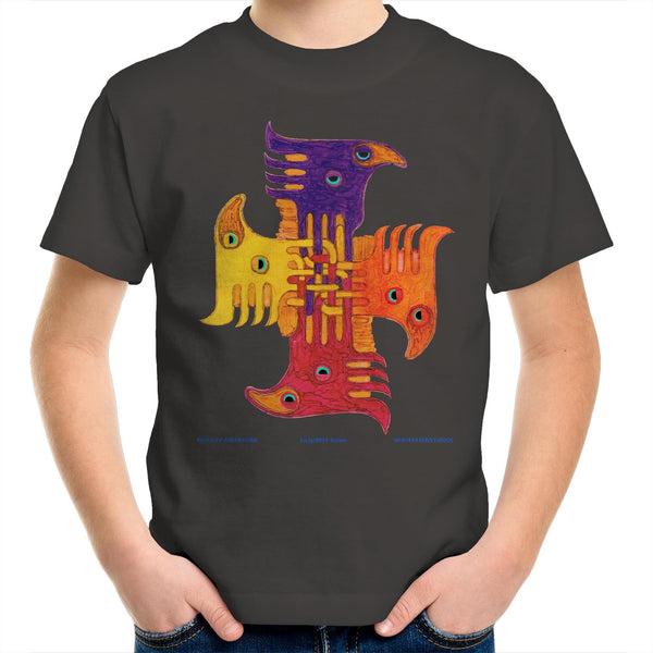 TOLTEC TOTEMS- Kids  Crew T-Shirt