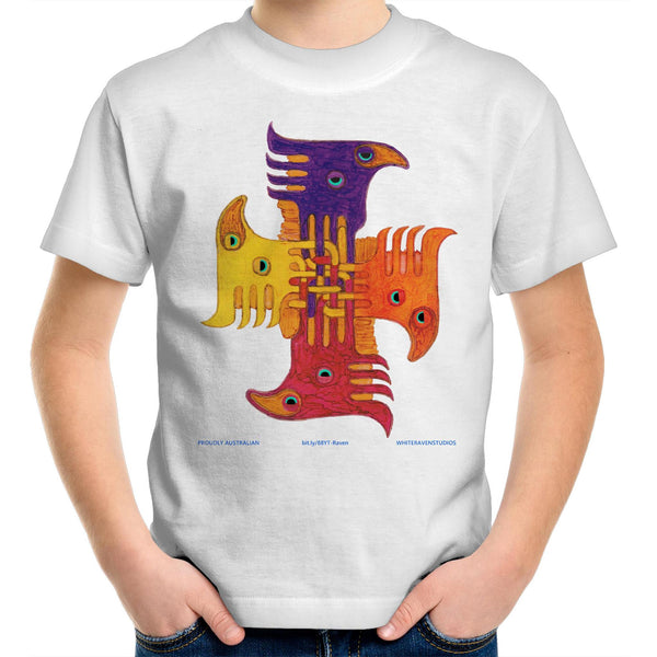 TOLTEC TOTEMS- Kids  Crew T-Shirt